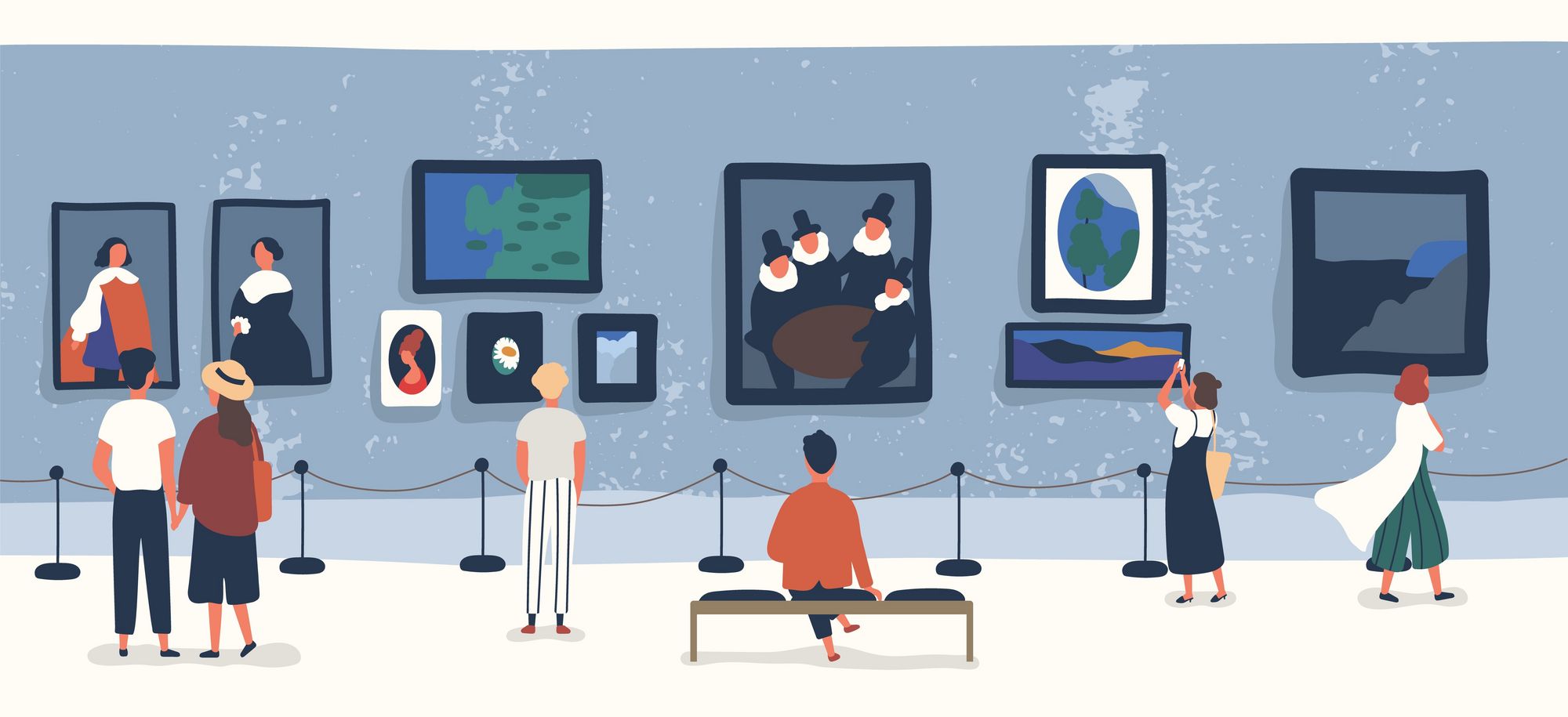 Bild zeigt Illustration eines Kunstmuseums